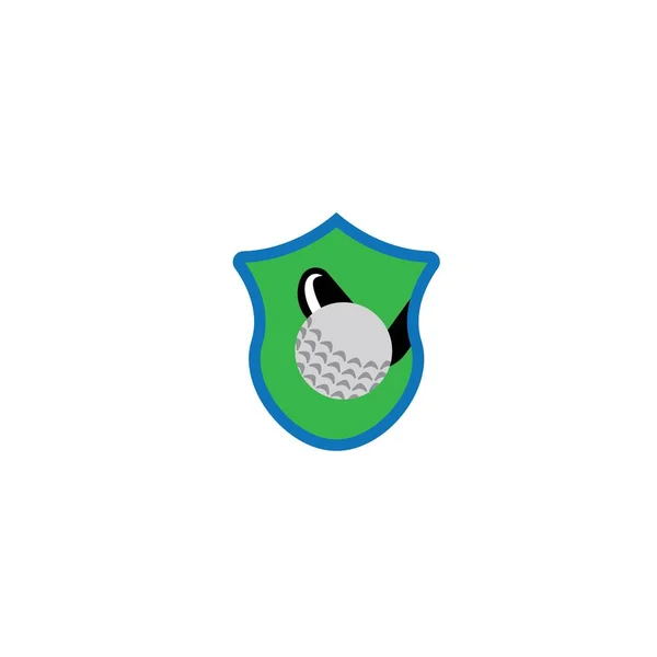 Ícone Golfe Logotipo Design Modelo Vetor Ilustração —  Vetores de Stock