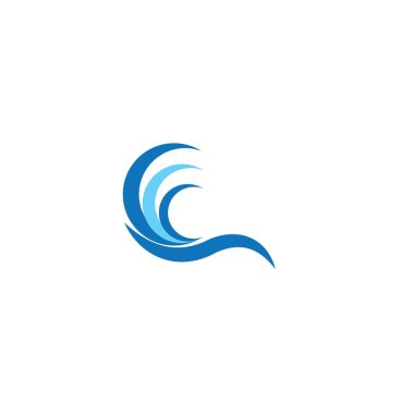 Su Dalgası sembolü ve simge Logo Şablonu vektör çizimi