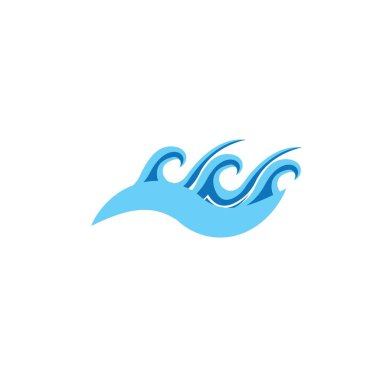Su Dalgası sembolü ve simge Logo Şablonu vektör çizimi