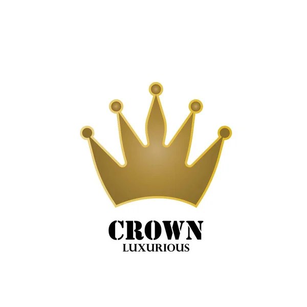 Modern Crown Logo Mall Kronikon Lyx Design Vector — Stock vektor