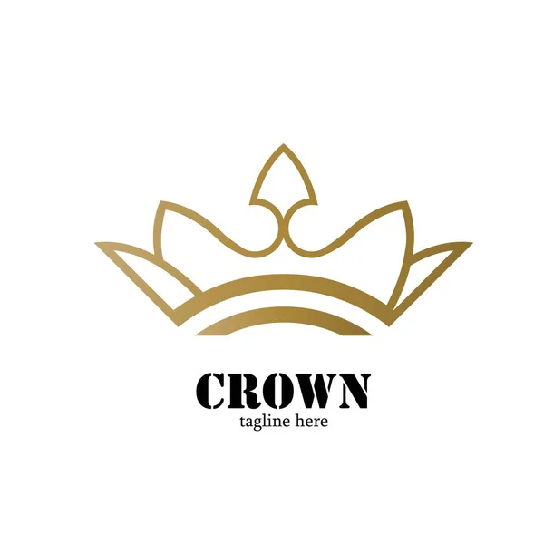 Moderne Crown Logo Template Kroon Pictogram Luxe Design Vector — Stockvector