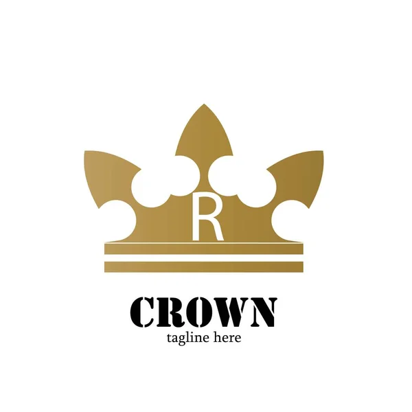 Moderne Crown Logo Template Kroon Pictogram Luxe Design Vector — Stockvector