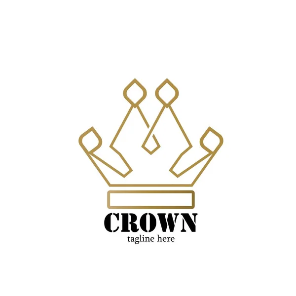 Σύγχρονο Πρότυπο Λογότυπο Crown Crown Εικονίδιο Πολυτελείας Σχεδιασμός Διάνυσμα — Διανυσματικό Αρχείο