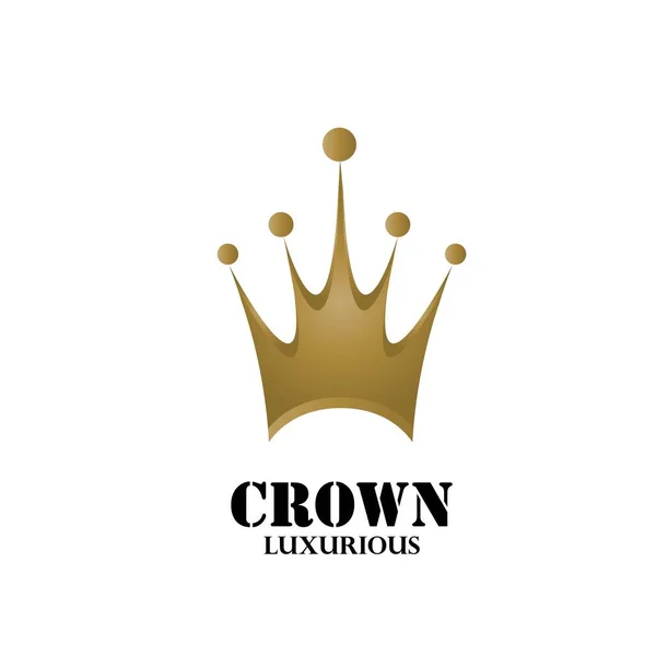 Modern Crown Logo Template Crown Icon Luxury Design Vector — Stock Vector