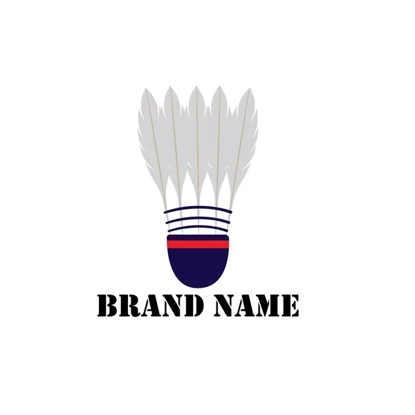 Badminton Logo Ontwerp Sjabloon Vector Illustratie — Stockvector