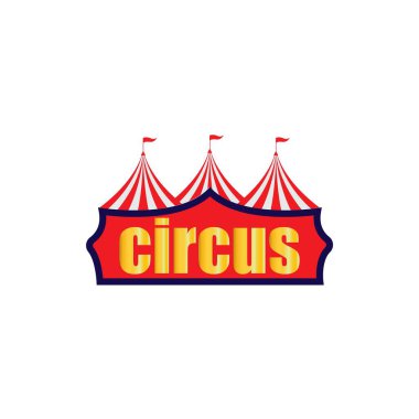Circus çadır logo şablon vektör illüstrasyon