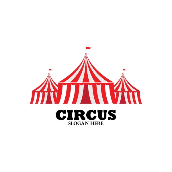 Modelo Logotipo Barraca Circo Ilustração Vetorial —  Vetores de Stock