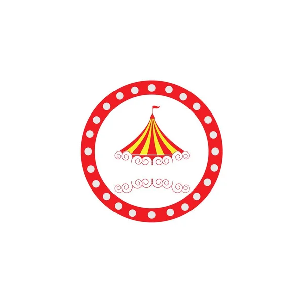 Τσίρκο Υπόδειγμα Λογότυπου Σκηνή Διανυσματική Απεικόνιση — Διανυσματικό Αρχείο