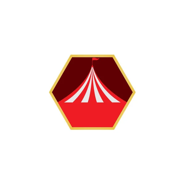 Шаблон Логотипу Циркового Намету Векторні Ілюстрації — стоковий вектор