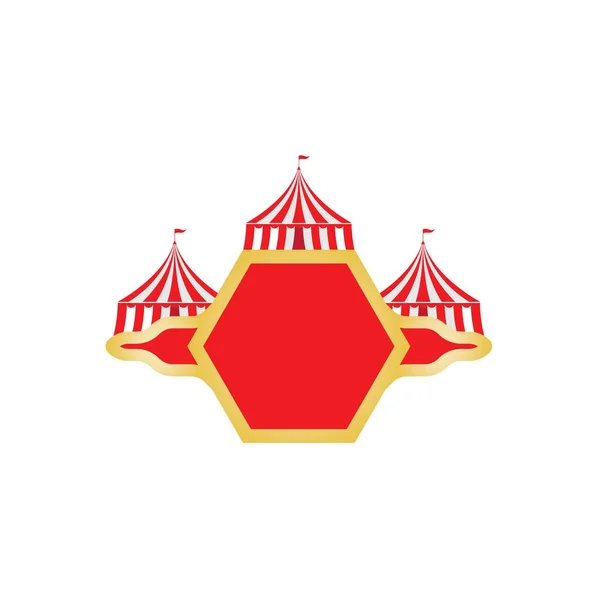 Modèle Logo Tente Cirque Illustration Vectorielle — Image vectorielle