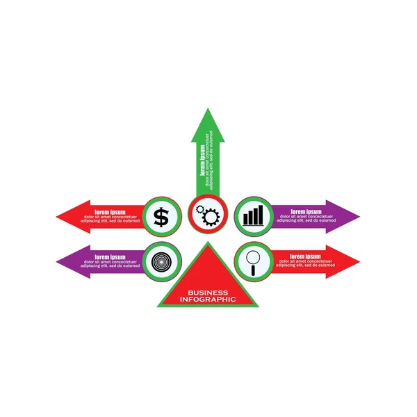 Шаблон Інфографічного Дизайну Маркетингові Піктограми Можуть Бути Використані Компонування Робочого — стоковий вектор