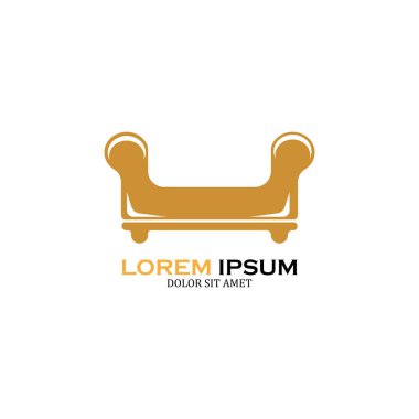 Mobilya logosu, modern şablon tasarımı, vektör simgesi çizimi