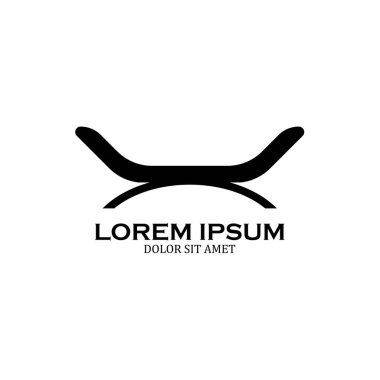Mobilya logosu, modern şablon tasarımı, vektör simgesi çizimi