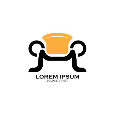 Mobilya logosu, modern şablon tasarımı, vektör simgesi çizimi