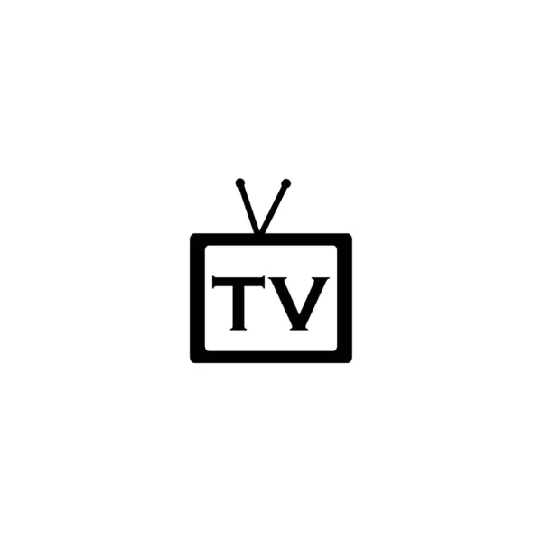 Tv图标标志设计模板矢量插图 — 图库矢量图片