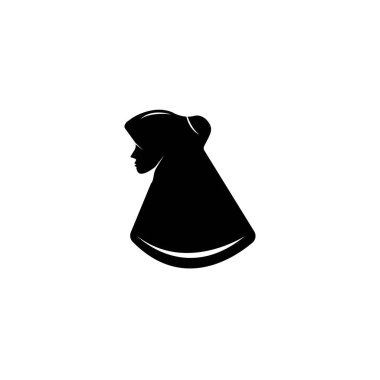 Muslimah tesettür logo şablon vektör illüstrasyon tasarımı