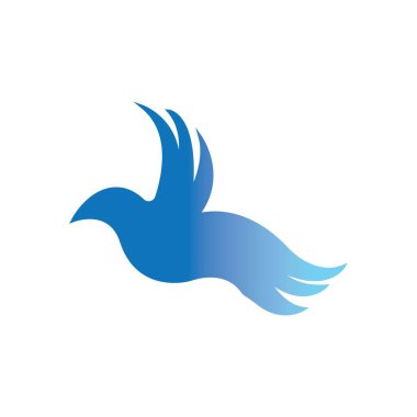 Kuş Logosu tasarım şablonu vektör çizimi