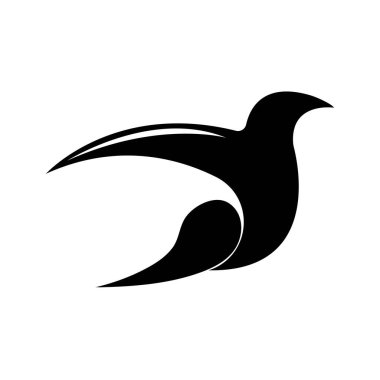 Kuş Logosu tasarım şablonu vektör çizimi