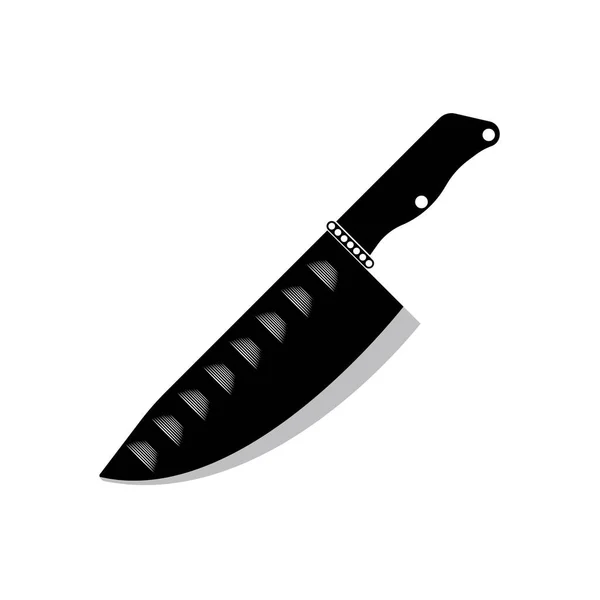 Kniven För Köttikonen Kniv Och Kock Kökssymbol Slaktarens Designelement För — Stock vektor
