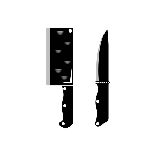 Knife Meat Icon Knife Chef Kitchen Symbol Butcher Design Elements — Stock Vector