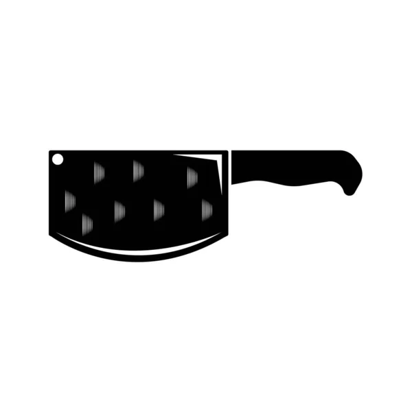 Cuchillo Del Icono Carne Cuchillo Chef Símbolo Cocina Elementos Diseño — Archivo Imágenes Vectoriales