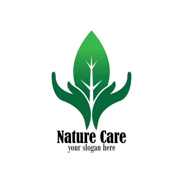 Nature Care Logo Icon Element Template Design — 스톡 벡터