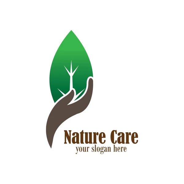 Nature Care Logo Icon Element Vorlage Design Illustration — Stockvektor