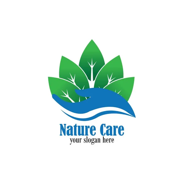 Nature Care Logo Icon Element Vorlage Design Illustration — Stockvektor