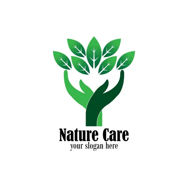 Nature Care Logo Icon Element Template Design — 스톡 벡터