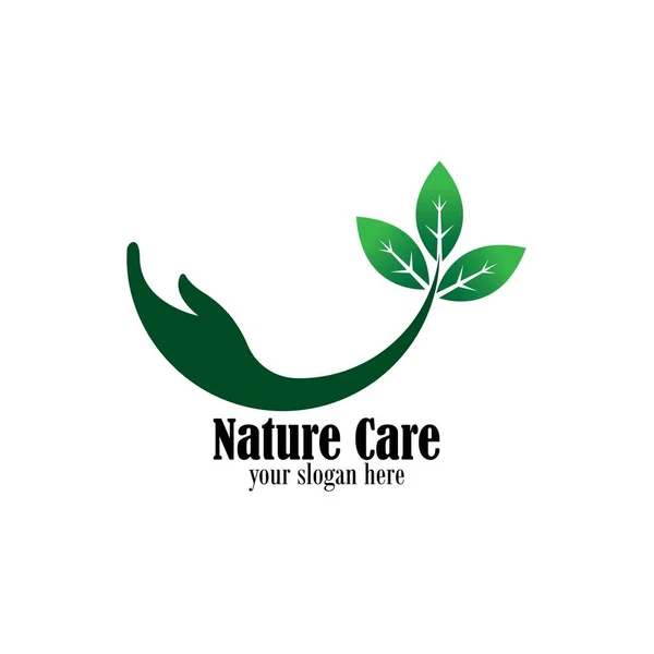 Nature Care Logo Icon Element Template Design — 스톡 벡터
