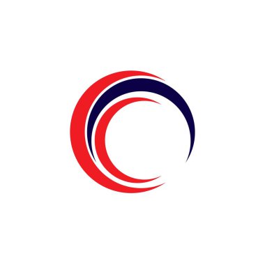 Simge, daire şirket logosu tasarımı - Vektör