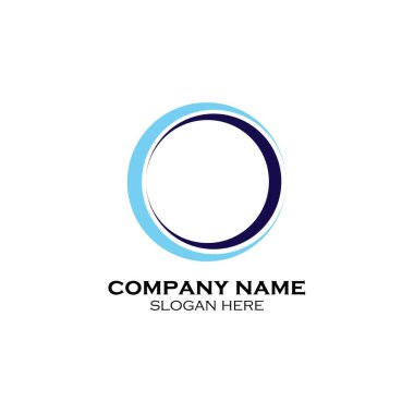 Çember logo tasarımı şablon çizimi