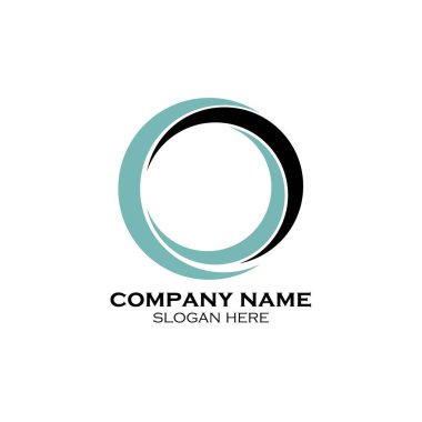 Çember logo tasarımı şablon çizimi