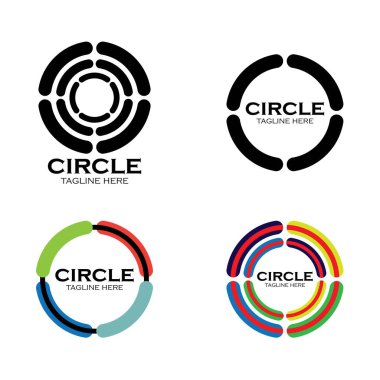 Çember logo tasarımı şablon çizimi