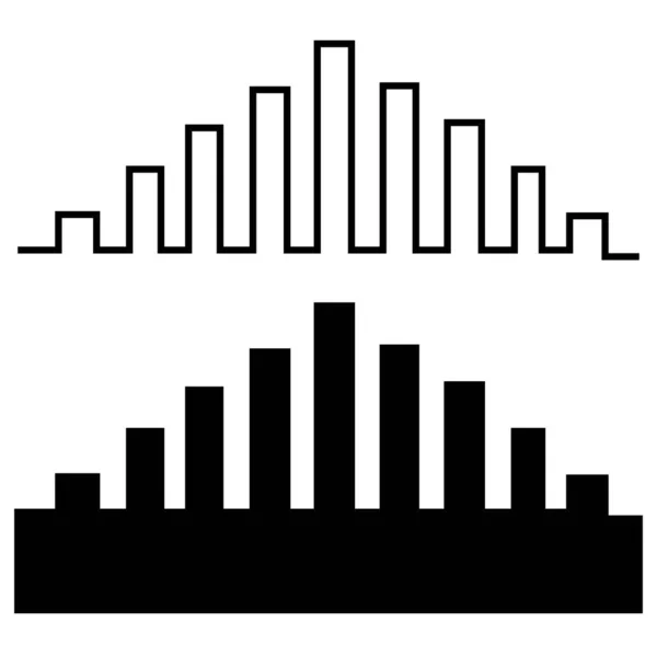 平面样式中的城市轮廓 现代城市 Landscape Vector — 图库矢量图片