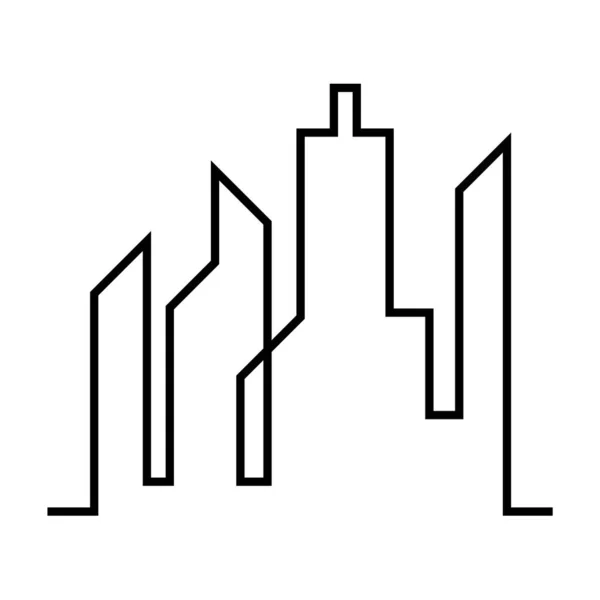 Силует Міста Рівному Стилі Сучасний Міський Пейзаж Векторні Ілюстрації — стоковий вектор