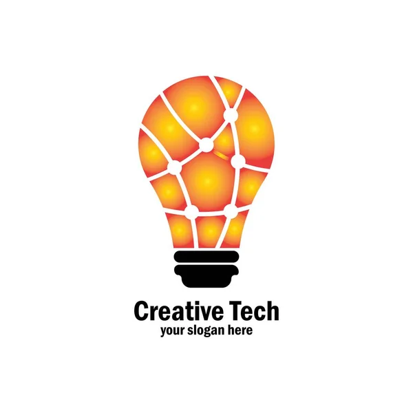 Concepto Diseños Logotipo Bombilla Luz Tecnológica Logotipo Tecnología Símbolo Icono — Archivo Imágenes Vectoriales