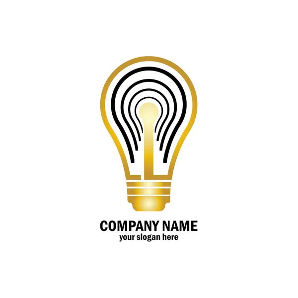 Концепція Дизайну Логотипу Технічної Лампочки Технологія Логотипу Творчих Іконок Дизайн — стоковий вектор