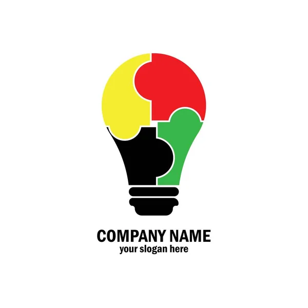 Tech Light Bulb Logo Designs Concept Creative Icon Symbol Technology — Stock Vector