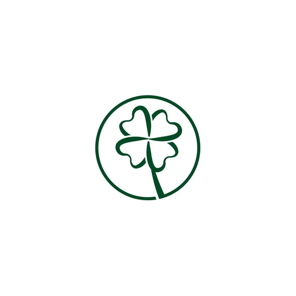 Plantilla Logotipo Hoja Trébol Diseño Vector Ilustración — Vector de stock