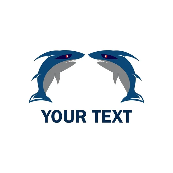 Shark Icon Logo Design Vector Illustration — Stock Vector