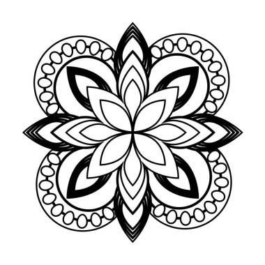 Beyaz izole arka planda yuvarlak gradyan mandala. Vector boho mandala renkleri. Çiçek desenli mandala. Yoga şablonu