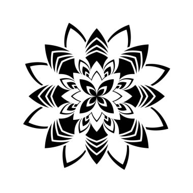 Beyaz izole arka planda yuvarlak gradyan mandala. Vector boho mandala renkleri. Çiçek desenli mandala. Yoga şablonu
