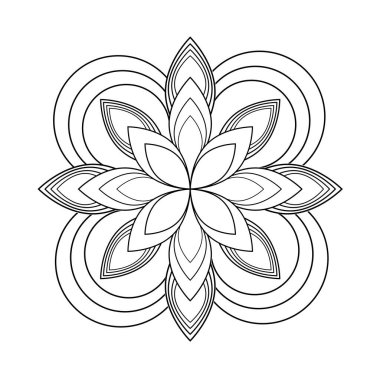 Beyaz izole arka planda yuvarlak gradyan mandala. Vector boho mandala renkleri. Çiçek desenli mandala. Yoga şablonu