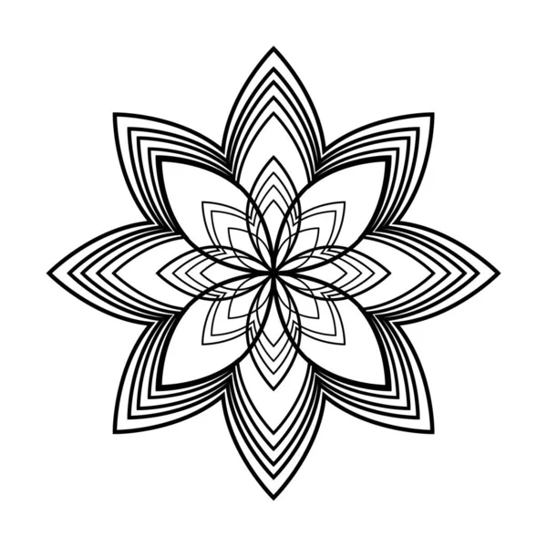 Beyaz Izole Arka Planda Yuvarlak Gradyan Mandala Vector Boho Mandala — Stok Vektör