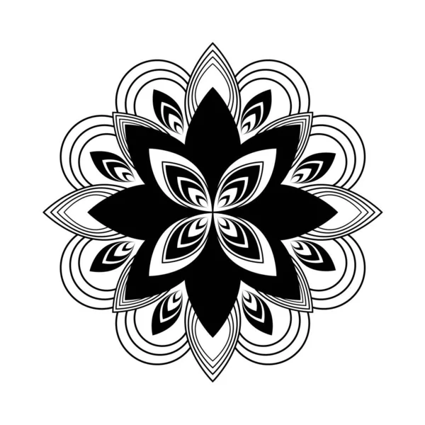 Beyaz Izole Arka Planda Yuvarlak Gradyan Mandala Vector Boho Mandala — Stok Vektör