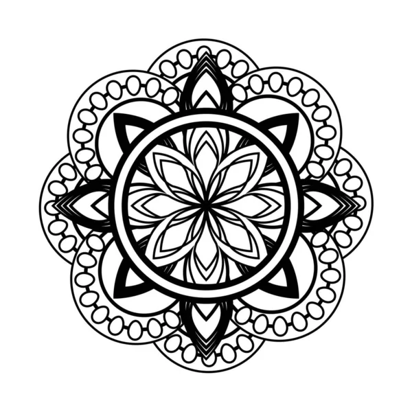 Mandala Gradiente Redondo Sobre Fondo Blanco Aislado Vector Boho Mandala — Vector de stock