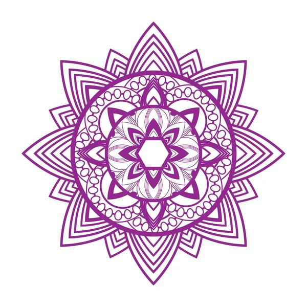 Beyaz Izole Arka Planda Yuvarlak Gradyan Mandala Vector Boho Mandala — Stok Vektör