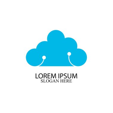 Bulut hesaplama logo vektör tasarım şablonu