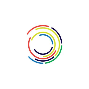 Çember logo tasarımı şablon çizimi